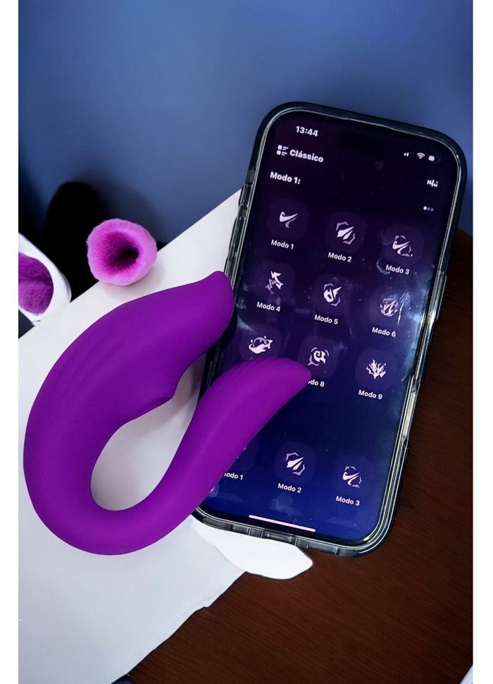 Vibrador de Casal com Pulsação e App para celular Luv