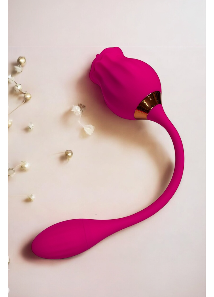 Vibrador Duplo com movimento de língua recarregável