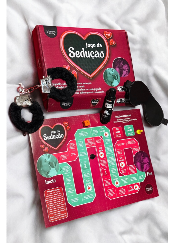 Jogo de tabuleiro sexy + Kit Sensual de Brinde