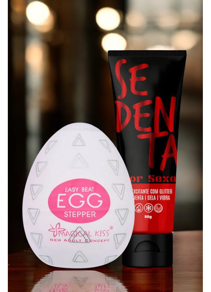 Duplinha Masturbador Egg + Gel Excitante Sedenta