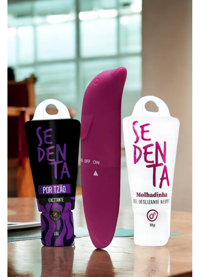 Kit com Vibrador, Sedenta Molhadinha e Excitante