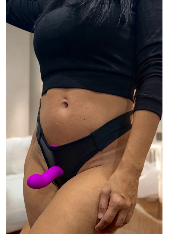 Cinta com vibrador Dupla estimulação wireless 