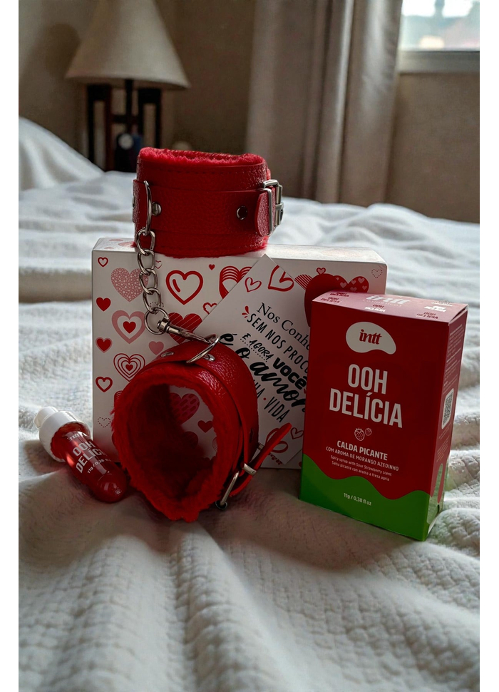 Kit Presente algemas e Gel Hot com Sabor 