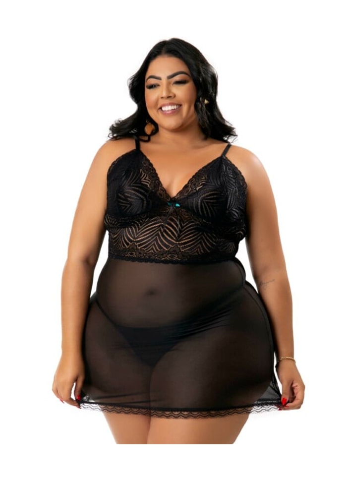 CAMISOLA SEXY PLUS SIZE + CALCINHA 
