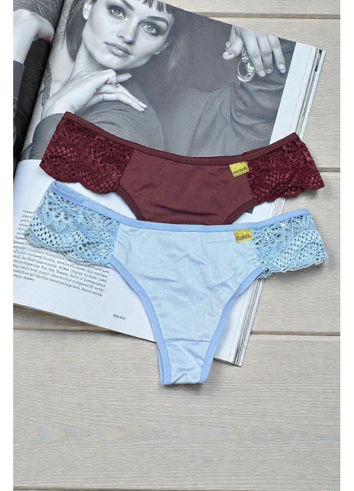Kit com 2 calcinhas em Poliamida Juh