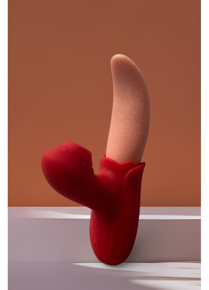 Vibrador Sugador com Movimento de Língua Tong