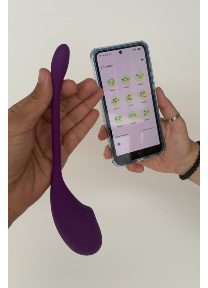 Vibrador Bullet para casal com app para celular Bump