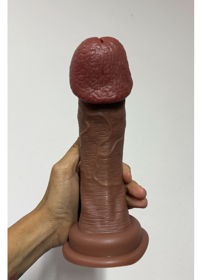 Pênis Grande e Grosso com Ventosa 22 x 5,5cm 
