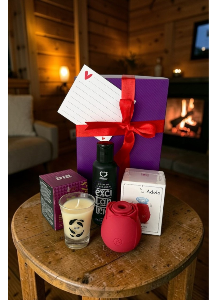 Kit Mulher com sugador, óleo Excitantric e vela de massagem