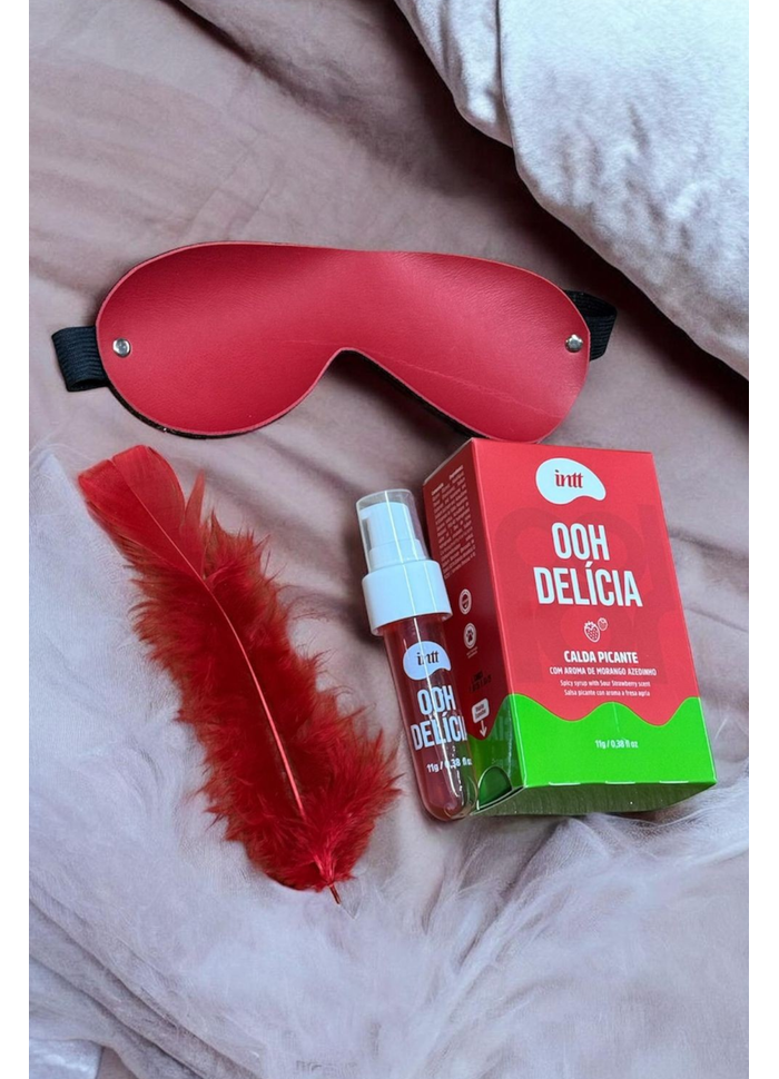 Kit Sensações com Venda, Pena e Gel Ohh Delícia