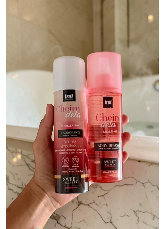 Kit Body Splash e Desodorante Cheiro Dela Intt