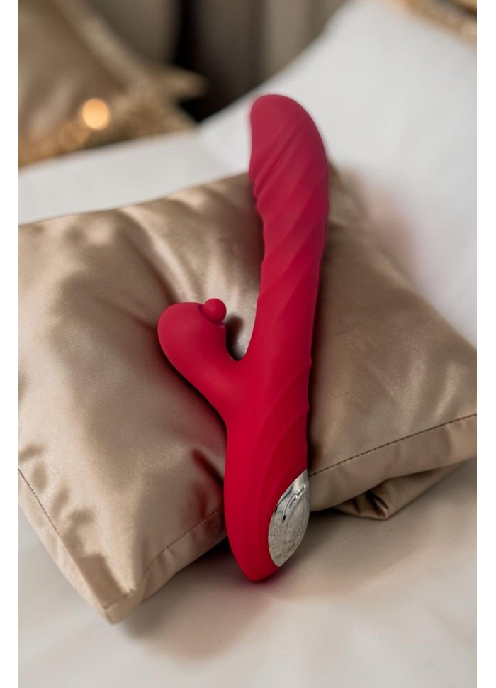 Vibrador Rabbit e vai e vem com pulsador Yvi