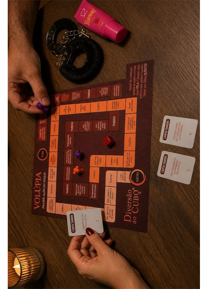 Jogo para casais de Tabuleiro + Kit Erótico 
