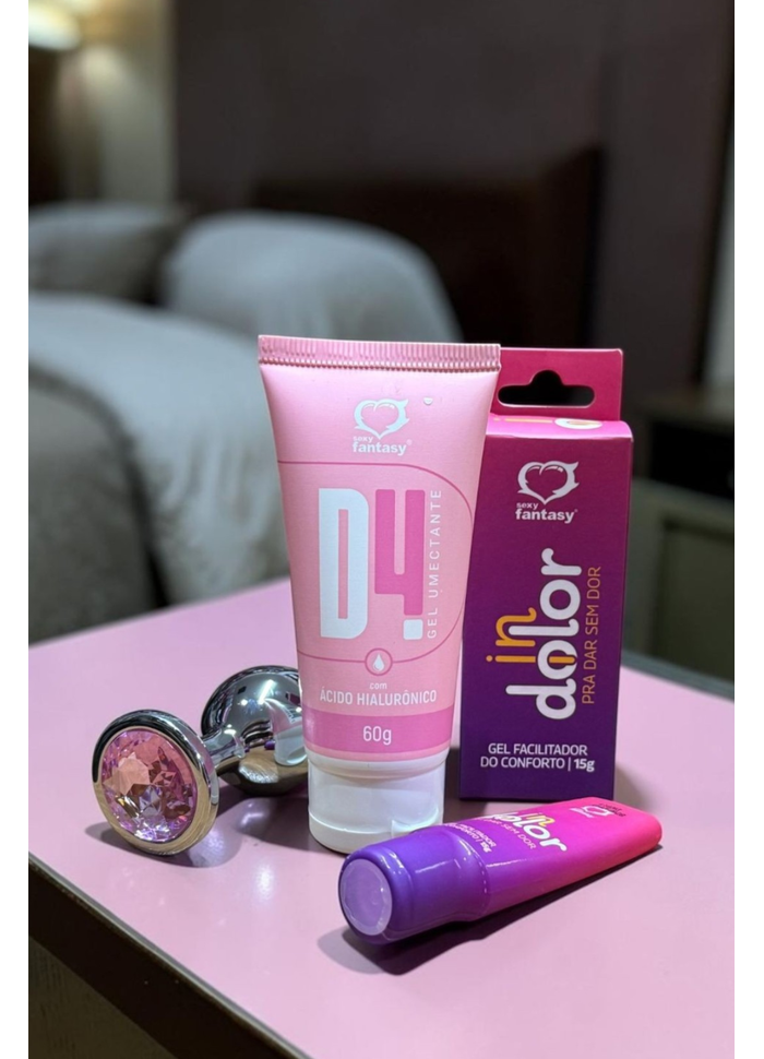 Kit Sexo Anal com Plug, Lubrificante e Anestésico