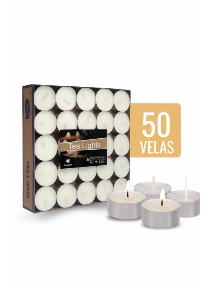 Kit com 50 Velas Rechaud 