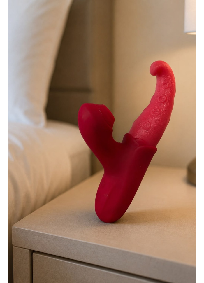 Vibrador Sugador com Movimento de Língua Tong