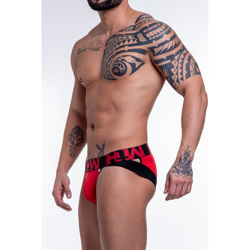 CUECA SUNGA GREGA ELASTICO ESTAMPADO VERMELHA SD CLOTHING