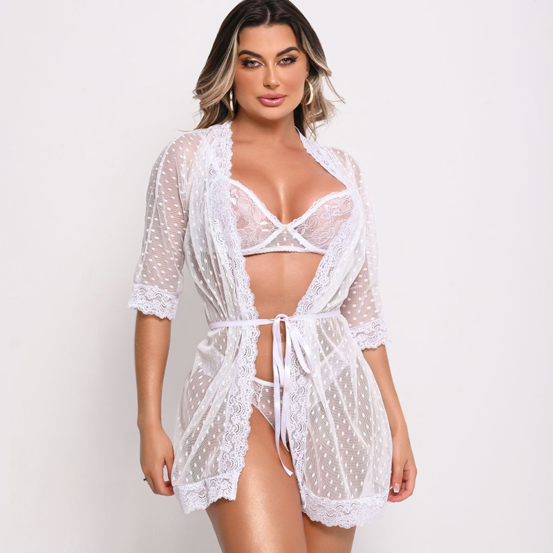 CONJUNTO SEM BOJO RENDA E TULLY COM HOBBY