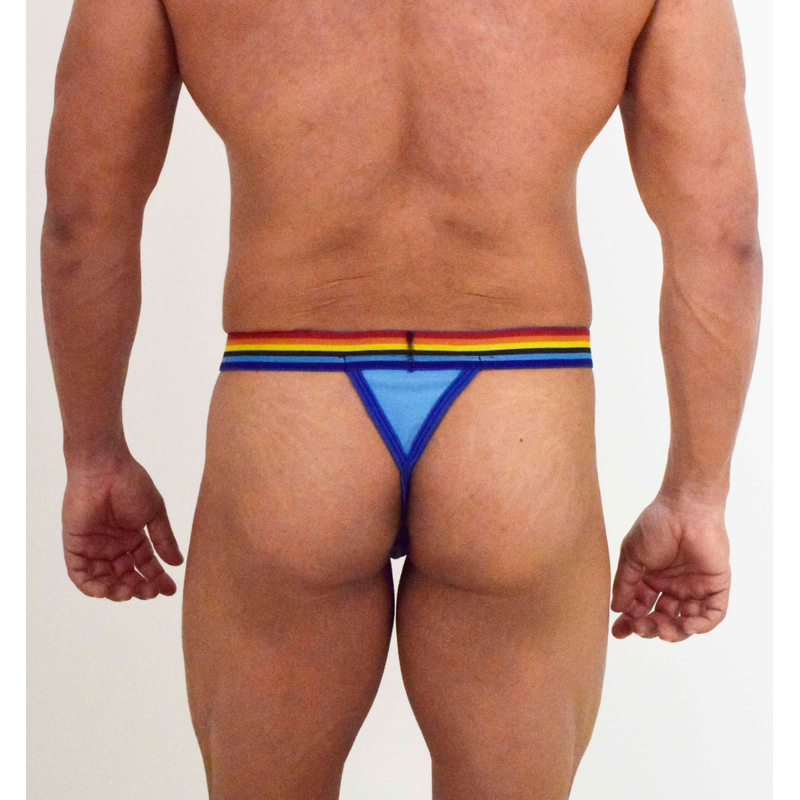 JOCKSTRAP FIO AZUL BEBÊ COM ELASTICO ARCO IRIS SD CLOTHING