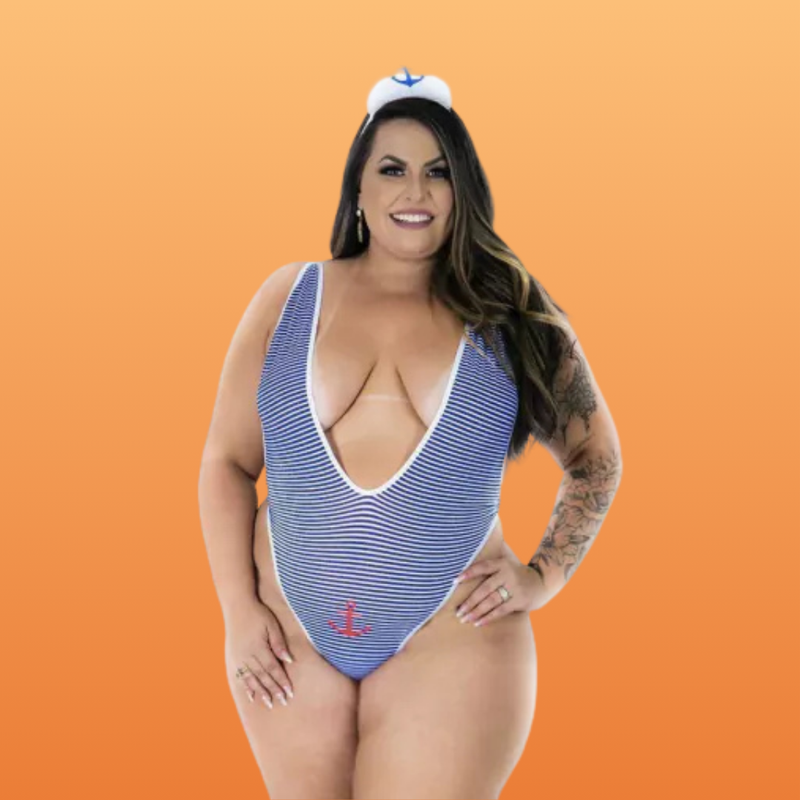 MINI FANTASIA BODY CAPITÃ PLUS SIZE PIMENTA SEXY
