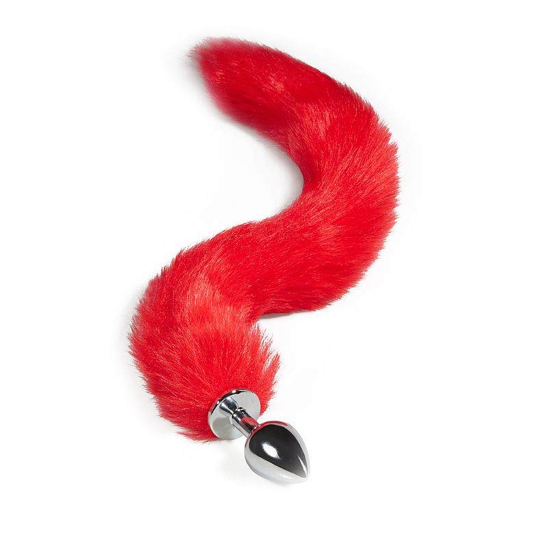 PLUG ANAL M RABO DE RAPOSA VERMELHO