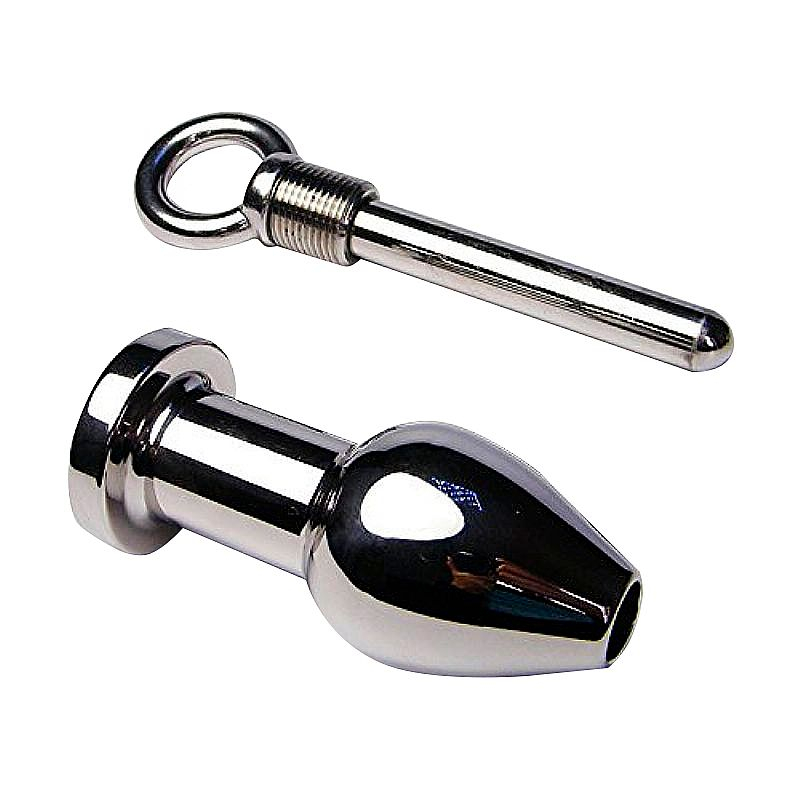PLUG ANAL EM AÇO COM ROSCA REMOVIVEL