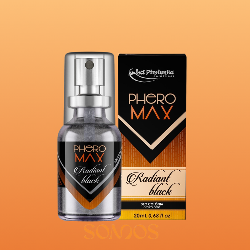 PERFUME PHERO MAX RADIANT BLACK MASCULINO 20ML LA PIMIENTA
