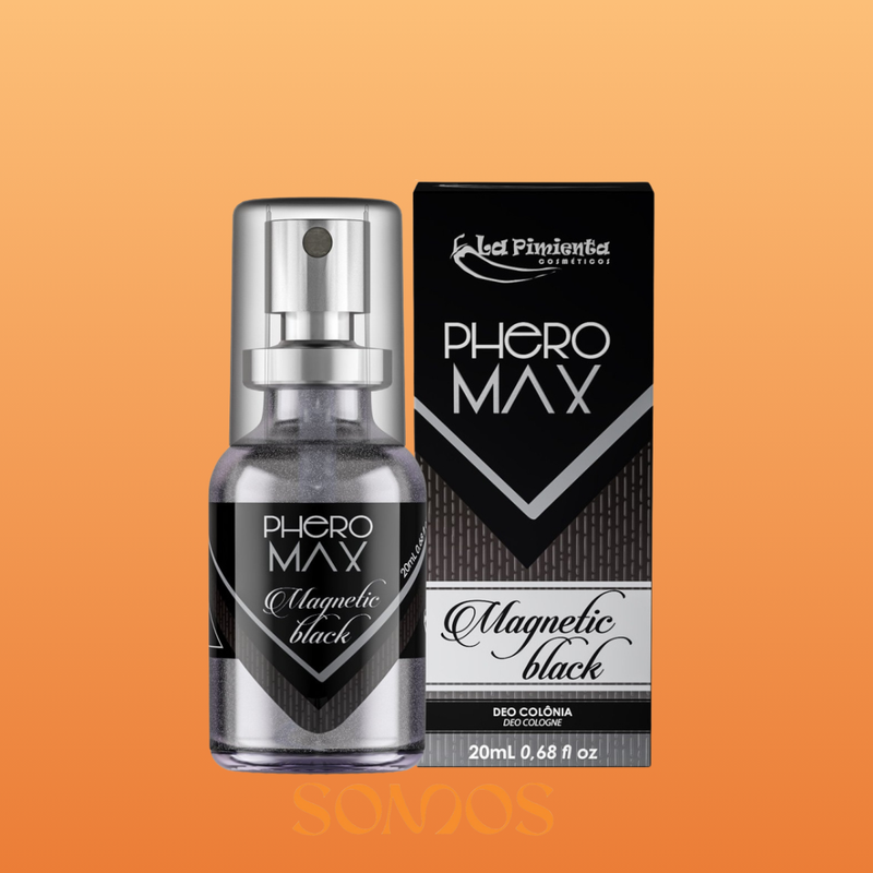 PERFUME PHERO MAX MAGNETIC BLACK MASCULINO 20ML LA PIMIENTA