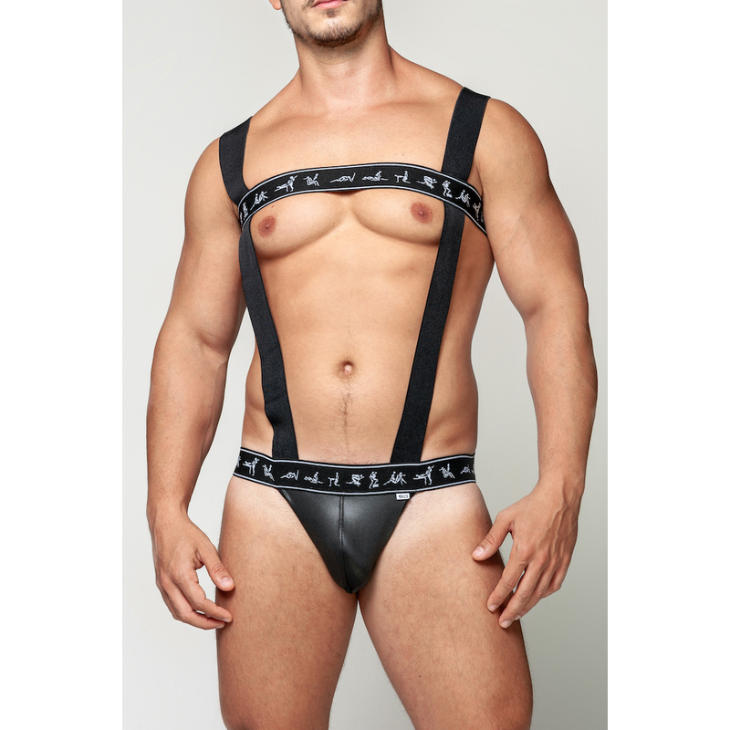 BODY HARNESS PRETO ELASTICO KAMASUTRA GAY SD CLOTHING