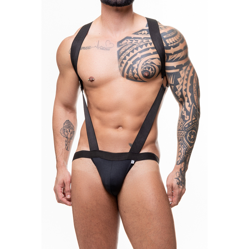 BODY HARNESS EM SUPLEX PRETO