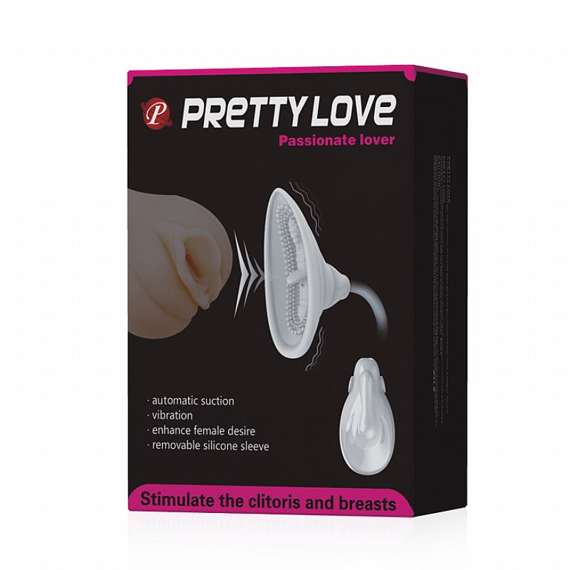 BOMBA ESTIMULADORA FEMININA COM SUCÇÃO E VIBRAÇÃO PRETTY LOVE