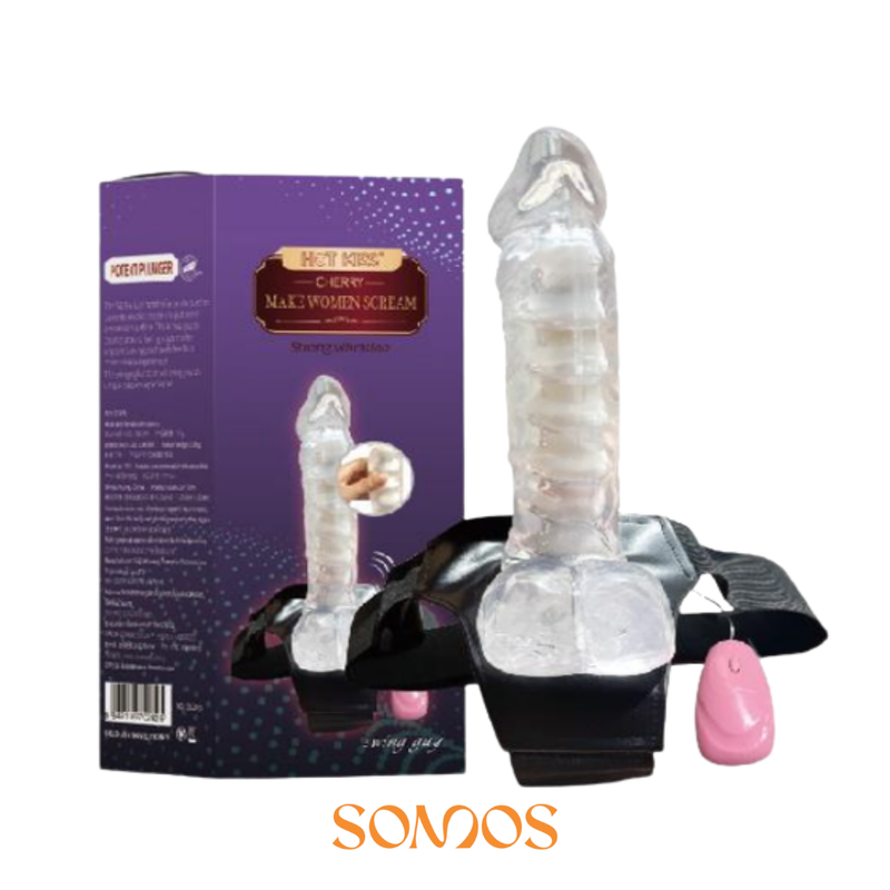 CINTA COM PENIS VERTEBRADO E VIBRAÇÃO
