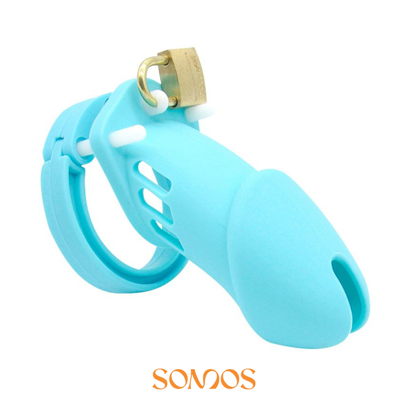 CINTO DE CASTIDADE AZUL EM SILICONE