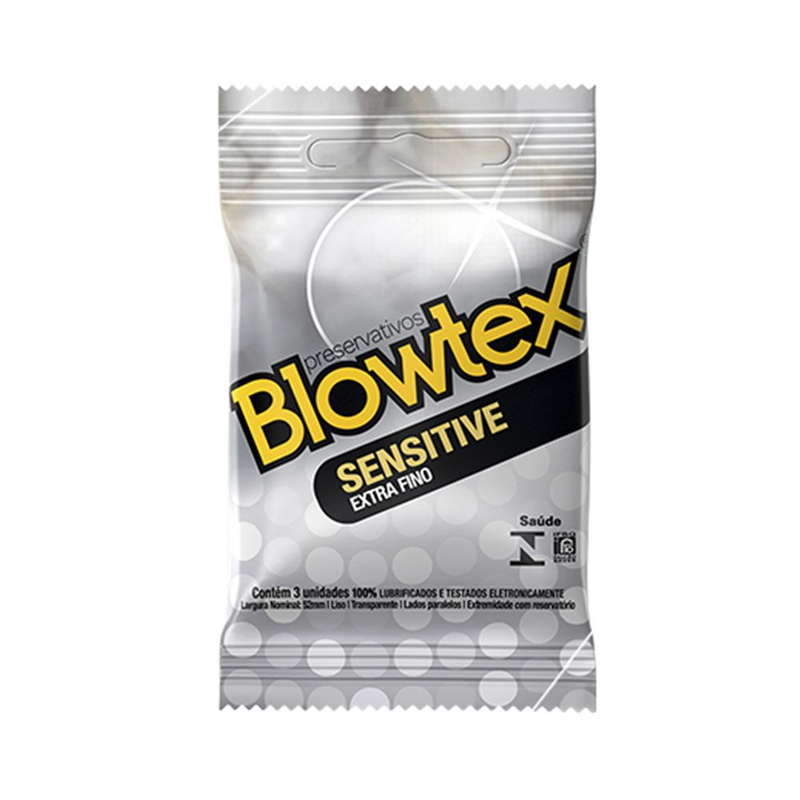 PRESERVATIVO SENSITIVE EXTRA FINO 3 UNIDADES BLOWTEX