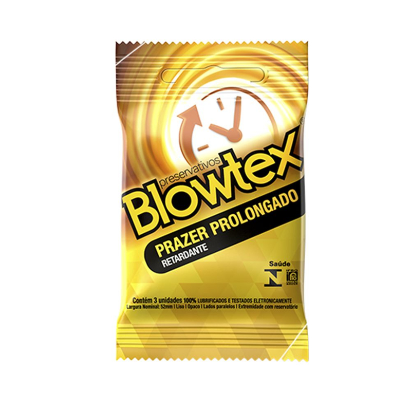 PRESERVATIVO PRAZER PROLONGADO BLOWTEX 3 UNIDADES