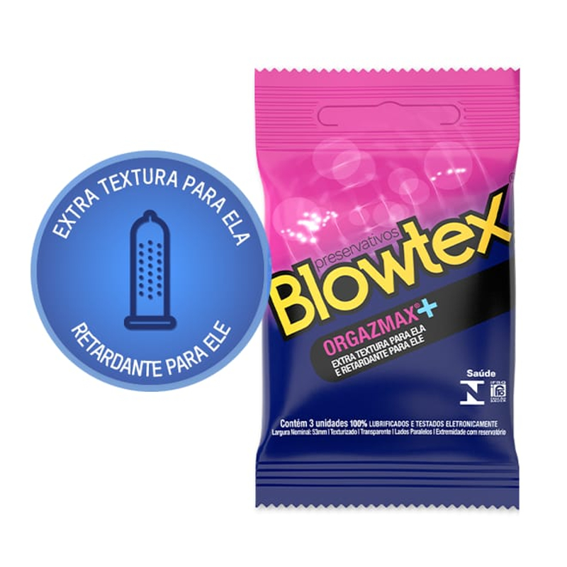 PRESERVATIVO ORGAZMAX BLOWTEX COM 3 UNIDADES