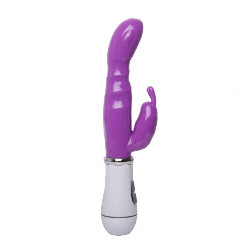 VIBRADOR PONTO G 8 VIBRAÇÕES COM ESTIMULADOR RABBIT EM JELLY